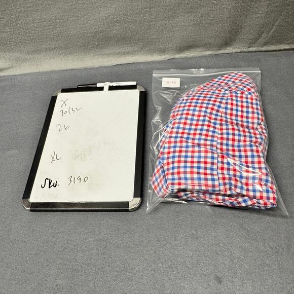 Vineyard Vines Whale Shirt Mens XL Button Down Red White Blue Check Performance - Picture 7 of 7